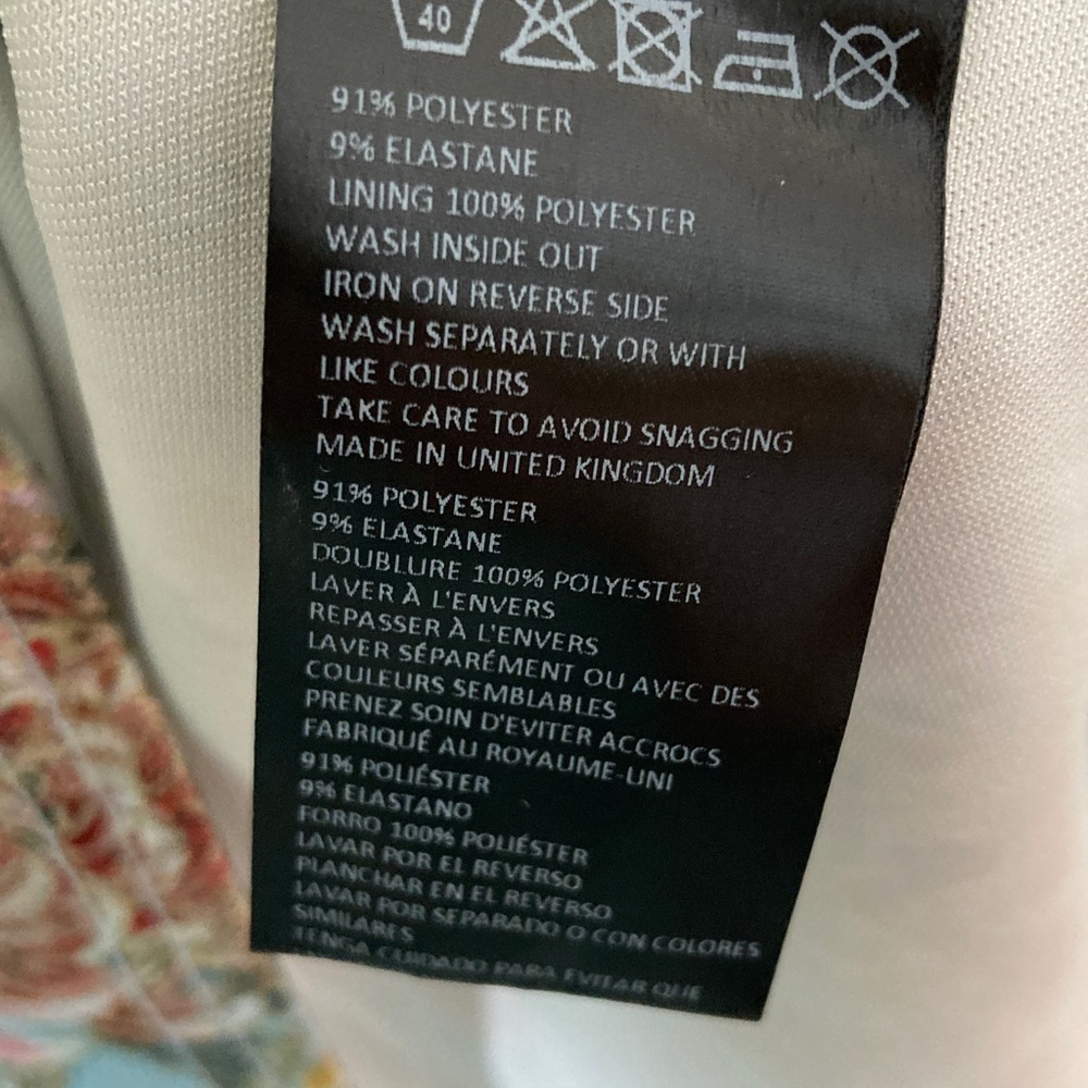 Urban Outfitters Light Blue Satin Slip Dress with Floral Accents - Picture 6 of 9